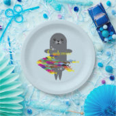 Graues Siegel Thunder_Cove  Pappteller (Party)