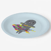 Graues Siegel Thunder_Cove  Pappteller (Schrägansicht)