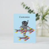 Graues Siegel Thunder_Cove Postkarte (Stehend Vorderseite)