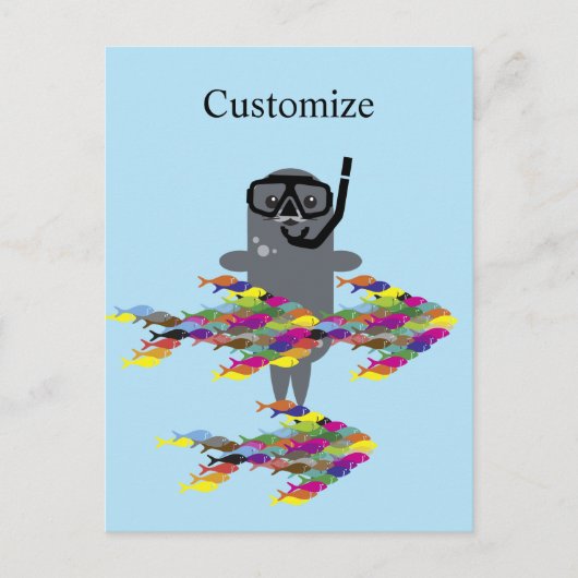 Graues Siegel Thunder_Cove Postkarte (Vorderseite)