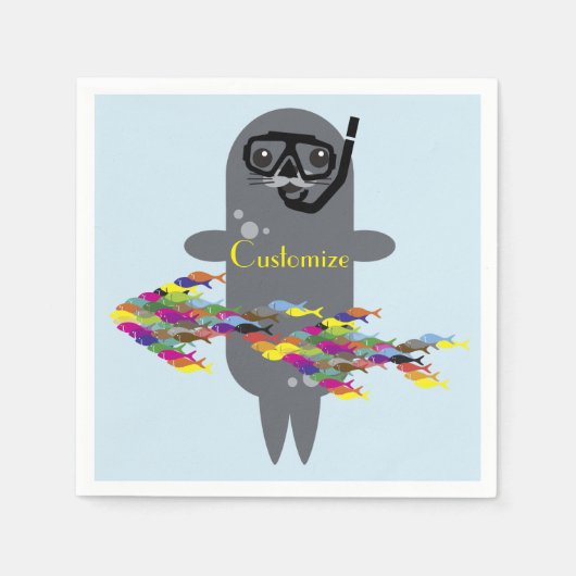 Graues Siegel Thunder_Cove Serviette (Vorderseite)