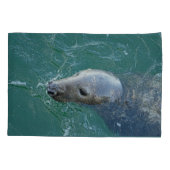 Graues Siegel über die Mission Kissenbezug (Rückseite)