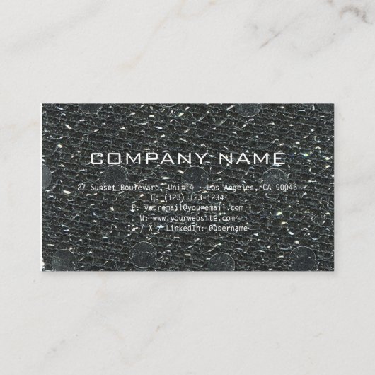 Graues Silber Berufliches Design Moderner QR Code Visitenkarte (Rückseite)