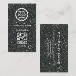 Graues Silber Berufliches Design Moderner QR Code Visitenkarte