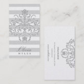 graues Silber der Seemeile-311-Classic metallisch Visitenkarte (Vorne/Hinten)