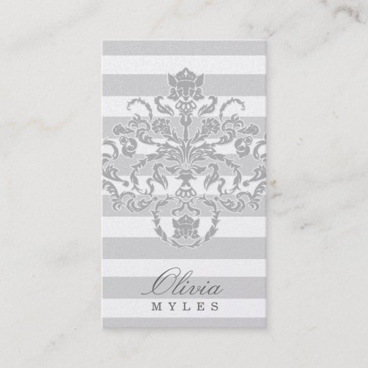 graues Silber der Seemeile-311-Classic metallisch Visitenkarte (Vorderseite)