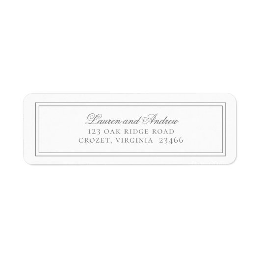 Graues Silber Modernes Minimalistisches Rücksendes (Vorne)