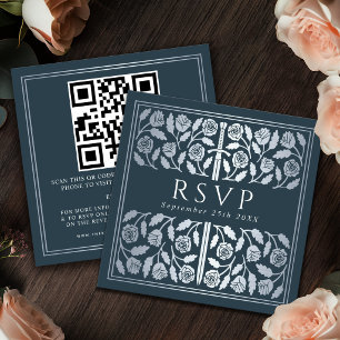 Graues silbernes Schwert Königliche Hochzeit RSVP  Begleitkarte