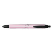 Graues Skript Anfangsmonogramm rosa Kugelschreiber (Rückseite)