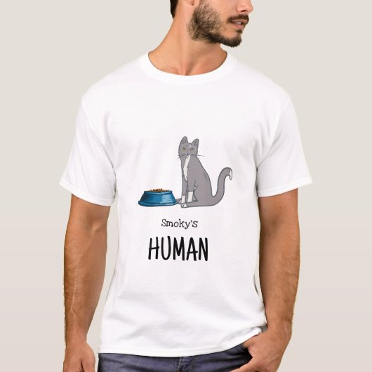 Graues Smoking-Katze-Shirt T-Shirt (Vorderseite)