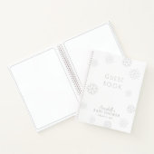 Graues Snowflake Baby Showbook Notizblock (Innenseite)