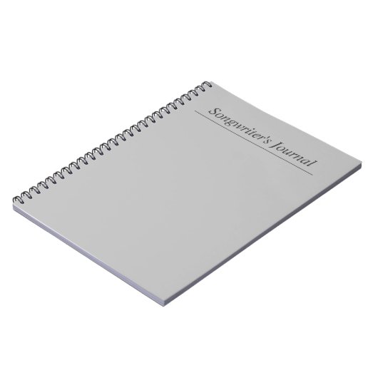Graues Songwriter-Journal Notizblock (Linke Seite)