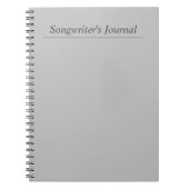 Graues Songwriter-Journal Notizblock (Vorderseite)