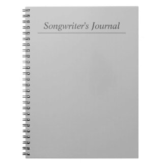 Graues Songwriter-Journal Notizblock