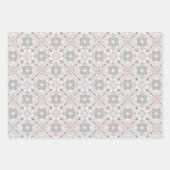 Graues spanisches Fliesenmuster Geschenkpapier Set (Vorderseite)