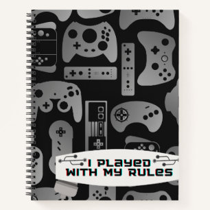 Graues Spielerlebnis Notizblock