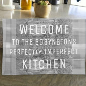 Graues Sprichwort, der gerne seltsam kocht Geschirrtuch