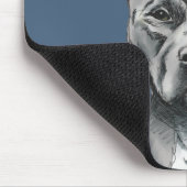 Graues Stalky Gruben-Stier-Hundezeichnen Mousepad (Ecke)