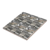 Graues Steinmuster Fliese (Seite)