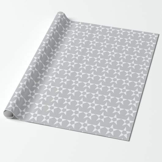 Graues Sternmuster-Geschenkpapier Geschenkpapier (Ungerollt)