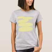 Graues T-Shirt mit hellgelbem Scheibendesign (Vorderseite)