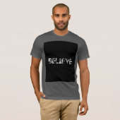 graues T-Shirt mit Titel glaube (Vorne ganz)