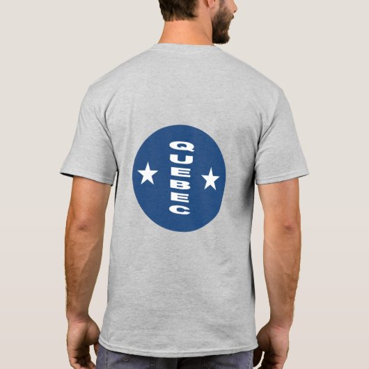 Graues T-Shirt QUEBEC-Mann (Rückseite)