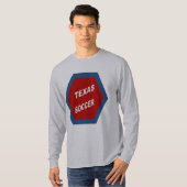 Graues T-Shirt TEXAS SOCCER (Vorne ganz)