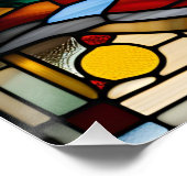 Graues Tabby-Hartglas Poster (Ecke)