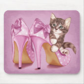 Graues Tabby-Kätzchen Mousepad (Vorne)