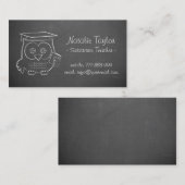 Graues Tafel-niedliches Visitenkarte (Vorne/Hinten)