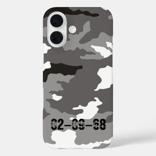 Graues Tarnmuster Case-Mate iPhone Hülle (Rückseite)