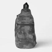 Graues Tarnmuster Crossbody Bag (Vorderseite)