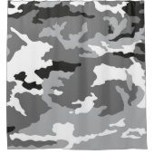 Graues Tarnmuster Duschvorhang (Vorderseite)