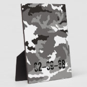 Graues Tarnmuster Fotoplatte (Seite)