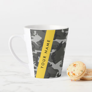 Graues Tarnmuster, Ihr Name, Personalisieren Milchtasse
