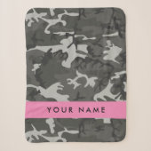 Graues Tarnmuster, Ihr Name, Personalisieren Sherpadecke (Vorderseite)