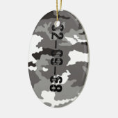 Graues Tarnmuster Keramikornament (Links)