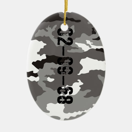 Graues Tarnmuster Keramikornament (Vorne)