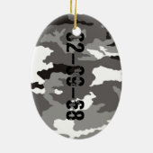 Graues Tarnmuster Keramikornament (Hinten)