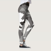 Graues Tarnmuster Leggings (Rechts)