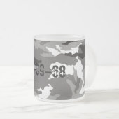 Graues Tarnmuster Mattglastasse (VorderseiteRechts)