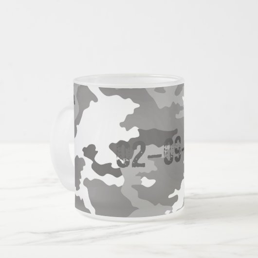 Graues Tarnmuster Mattglastasse (Vorderseite Links)