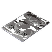 Graues Tarnmuster Notizblock (Linke Seite)