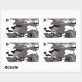 Graues Tarnmuster Rechteckiger Aufkleber (Blatt)