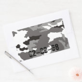 Graues Tarnmuster Rechteckiger Aufkleber (Umschlag)