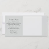 Graues Template Beileid Danke mit weißem Rand (Vorderseite)
