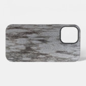 Graues Textil iPhone Hülle (Rückseite (Horizontal))