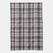 Graues texturiertes Tartan-Karomuster Geschirrtuch (Vertikal)