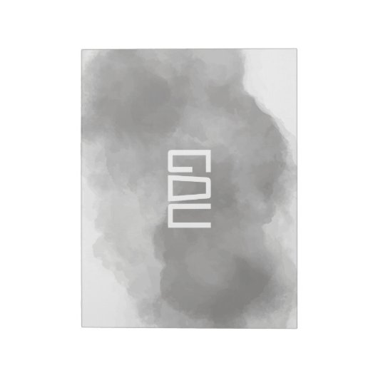 Graues Tischset Notizblock (Rotiert)